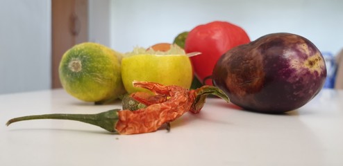 vegetables on the table