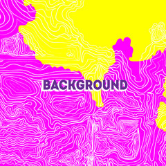 Backgrond Yellow-Pink Wave. Hand drawing wave pattern.