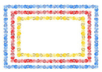 バラの花模様のイラストフレームセット