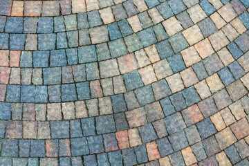 masonry wall paving stones as a background close up