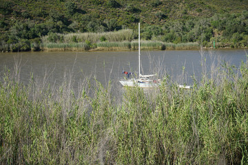This is the border river between the Spanish Andalusia and the Portuguese Algarve shortly before...
