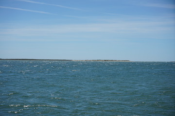 Obraz premium This is the border river between the Spanish Andalusia and the Portuguese Algarve shortly before the confluence with the Atlantic
