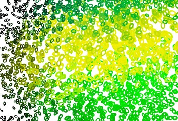 Light Green, Yellow vector texture with disks.