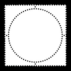 Obraz premium Old grunge posted stamp, reverse side