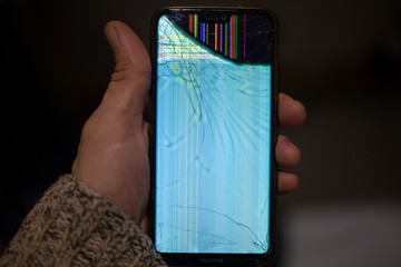 Broken screen phone