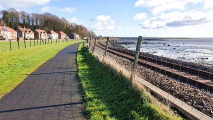 Fototapeta na wymiar Fife Coastal Path from Kincardine to Rosyth - Scotland - UK