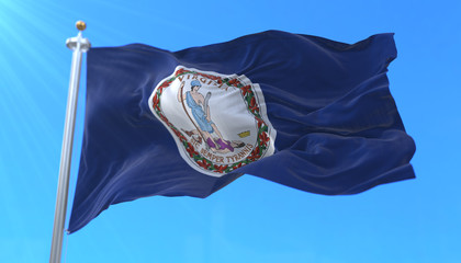 Flag of Virginia state, region of the United States