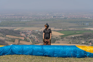 paraglider above the mountain