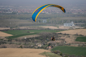 paraglider above the mountain