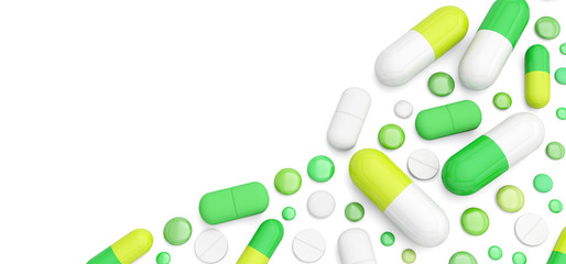 Medicine capsules pills medical 3D