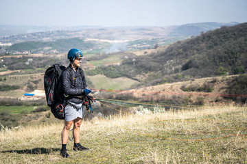 paraglider above the mountain