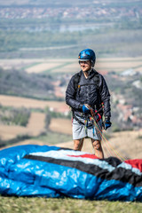 paraglider above the mountain