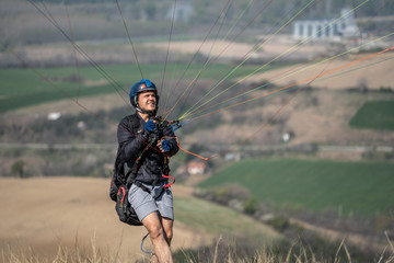 paraglider above the mountain
