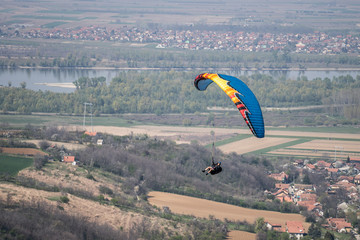 paraglider above the mountain