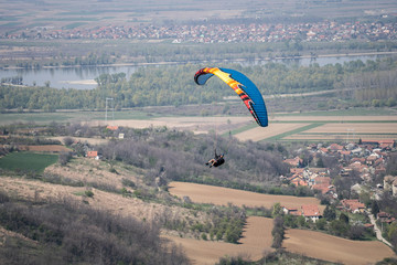 paraglider above the mountain