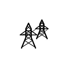 electric tower icon vector