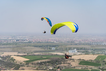 paraglider above the mountain