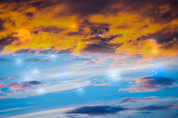 Network & cloud concept in the sky