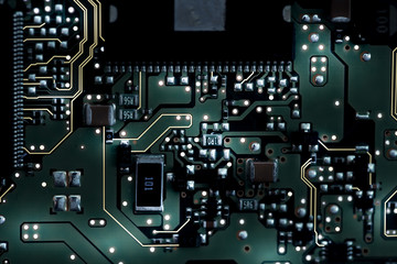 Mainboard on abstract background illustration