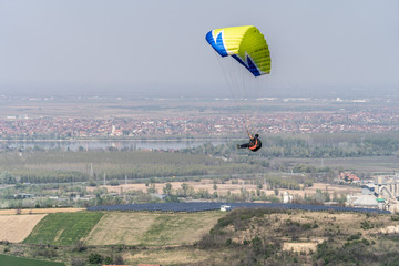 paraglider above the mountain