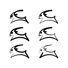 Logo design of a ram vector illustration isolated on a white background