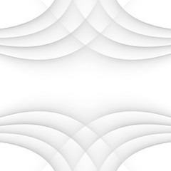 Light gray symmetric pattern. Geometric composition. Vector abstract template with copy space. Textured background. Blurry warp curves. Technology creative design. EPS10 illustration