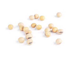 Fototapeta na wymiar Soy beans isolated on a white background