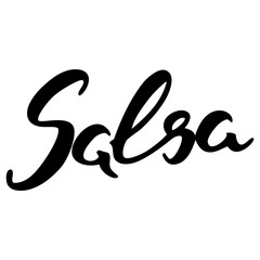 Salsa. Hand drawn word 