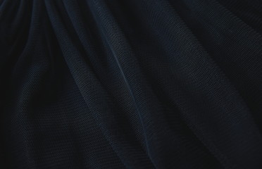  Black tulle fabric texture background