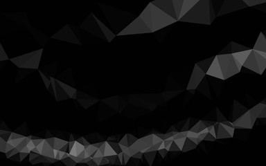 Dark Silver, Gray vector abstract mosaic backdrop. A vague abstract illustration with gradient. Polygonal design for your web site.