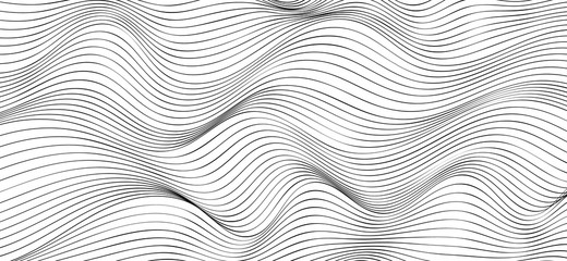 Wave Lines Pattern Abstract Background. Vector