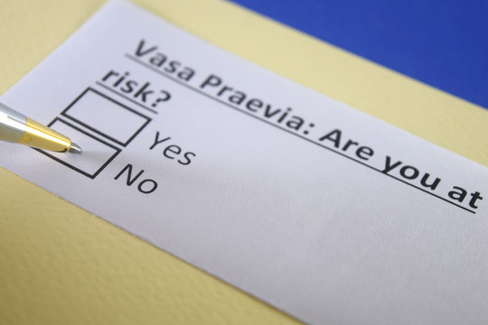 One person is answering question about vasa praevia.