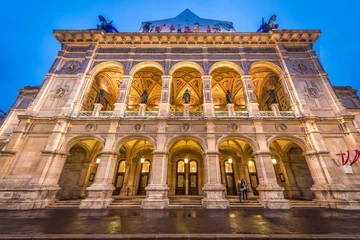 Zelfklevend Fotobehang De Weense Staatsopera in Oostenrijk. © Anibal Trejo