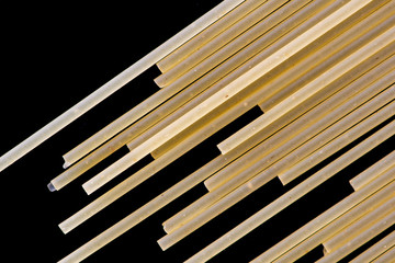 Spaghetti pasta isolated on a black or white background
