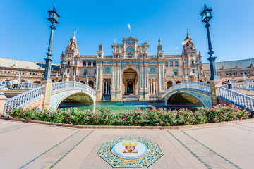Plaza de Espana square in Seville, Spain.