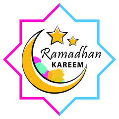 Obraz premium Ramadan Kareem Greeting Card. Social Media post template 