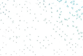 Light Blue, Green vector template with musical symbols.