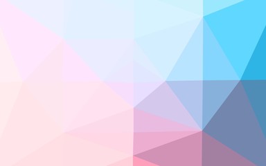 Light Blue, Red vector low poly layout. Colorful abstract illustration with gradient. Template for your brand book.