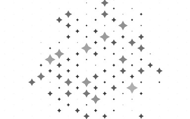Light Silver, Gray vector cover with small and big stars. Modern geometrical abstract illustration with stars. The template can be used as a background.