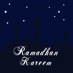 Obraz na płótnie Canvas Ramadan Kareem Greeting Card. Social Media post template 