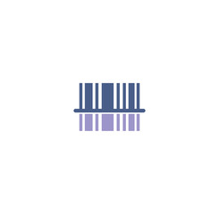 Barcode related icon on background for graphic and web design. Creative illustration concept symbol for web or mobile app