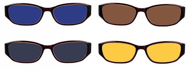 Fashion Sunglasses Set. Eyewear. Spectacle frames.