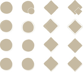 おしゃれな手書き風のフレーム・素材／イラスト