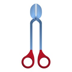 Long scissors icon. Cartoon of long scissors vector icon for web design isolated on white background