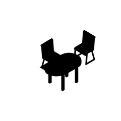 table chair icon vector