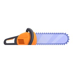 Fototapeta premium Gasoline chainsaw icon. Cartoon of gasoline chainsaw vector icon for web design isolated on white background