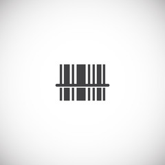 Barcode related icon on background for graphic and web design. Creative illustration concept symbol for web or mobile app