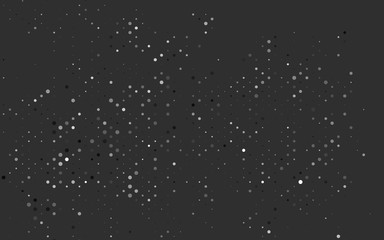 Light Silver, Gray vector backdrop with dots. Abstract illustration with colored bubbles in nature style. Pattern for beautiful websites.