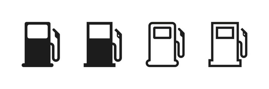 Fuel vector isolated icons. Pictogram illustration vector set of icons on white background. Gas station icons or signs collection . Fuel vector signs.