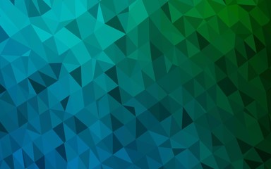 Dark Blue, Green vector low poly texture. A vague abstract illustration with gradient. Template for your brand book.